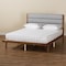 Baxton Studio Jarlan ModernGrey Fabric Upholstered and Walnut Brown Finished Wood Platform Bed-Full 197-11579-ZORO - alternate 4